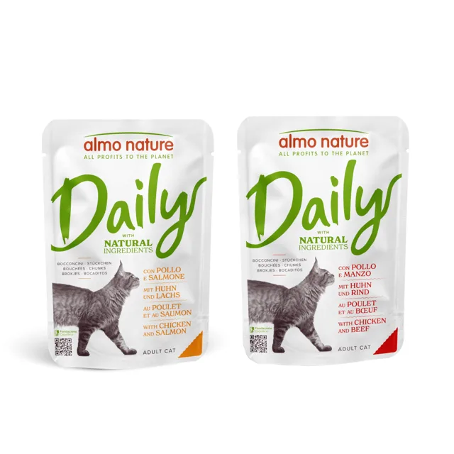 Almo Nature Daily Menu Pouch 12 x 70 g – výhodné balení - Mix 2 (2 druhy)