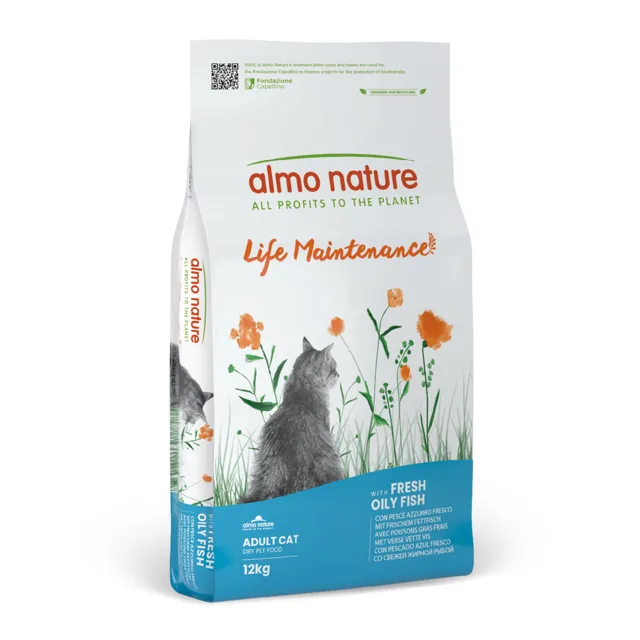 Almo Nature Functional Life Maintenance tučné ryby a rýže - 12 kg
