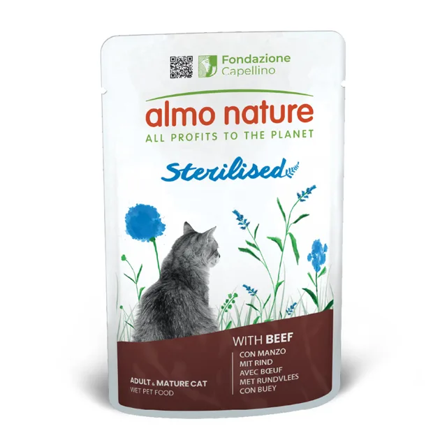 Almo Nature Functional Sterilised - 6 x 70 g s hovězím