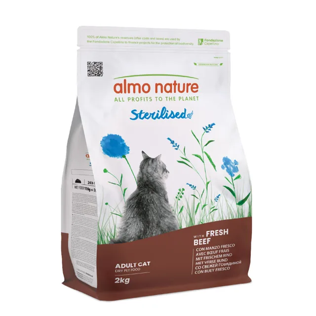 Almo Nature Functional Sterilised Cat Beef & Rice - Výhodné balení 2 x 2 kg