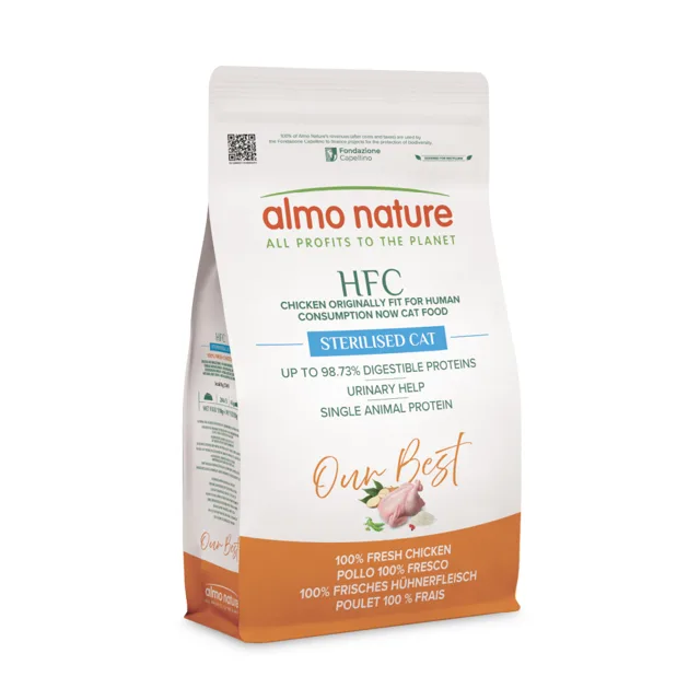 Almo Nature HFC Adult Sterilized kuřecí - výhodné balení: 2 x 1,2 kg