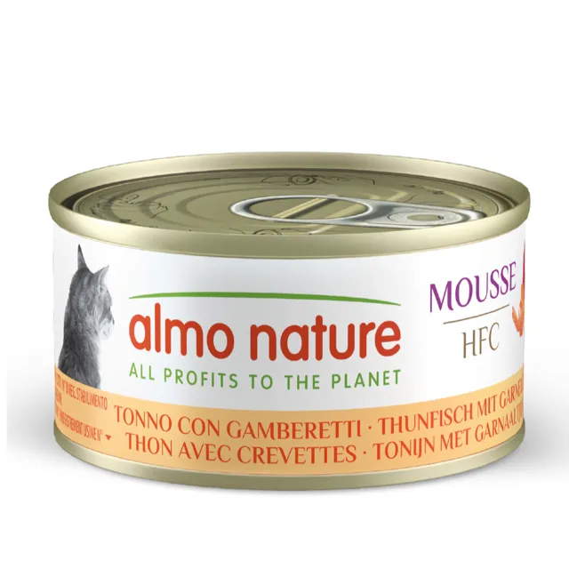 Almo Nature HFC Cat Mousse 6 x 70 g - Tuňák s krevetami