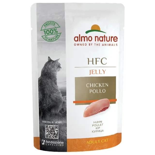 Almo Nature HFC Jelly Pouch 12 x 55 g - filé z tuňáka s mořskými řasami