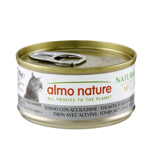 Almo Nature HFC Natural 12 x 70 g výhodné balení - tuňák a sardinky