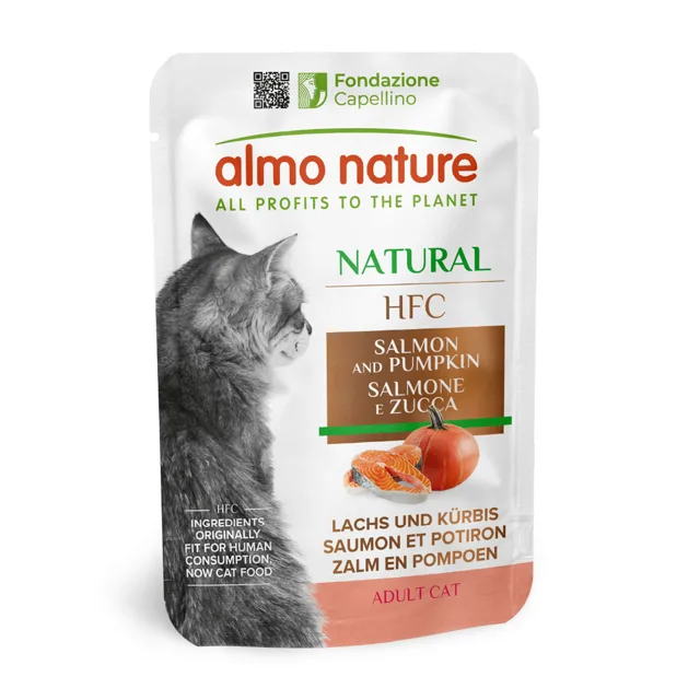 Almo Nature HFC Pouch 6 x 55 g - Losos & dýně