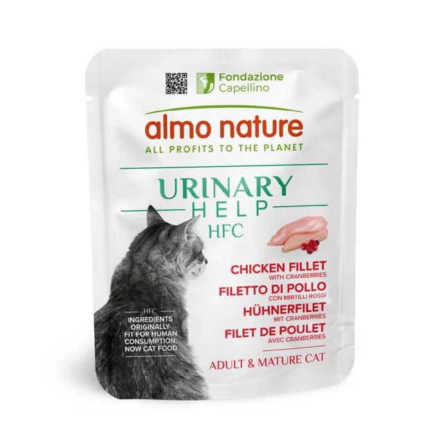 Almo Nature HFC Urinary Help 24 x 50 g - výhodné balení - kuřecí filet s brusinkami