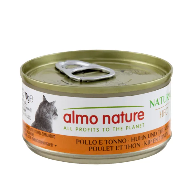 Almo Nature konzervy 24 x 70 g - kuře a tuňák