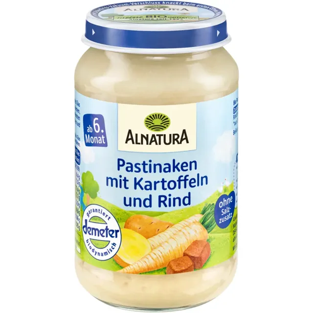 Alnatura BIO Příkrm s pastinákem, bramborami a hovězím  190 g