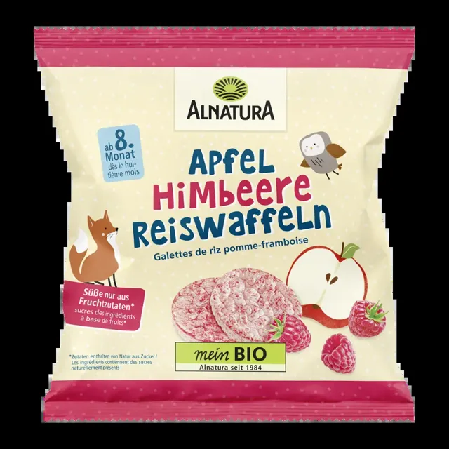 Alnatura BIO rýžové plátky Jablko a malina 35 g