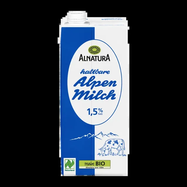 Alnatura BIO Trvanlivé alpské mléko 1,5 % tuku 1 l