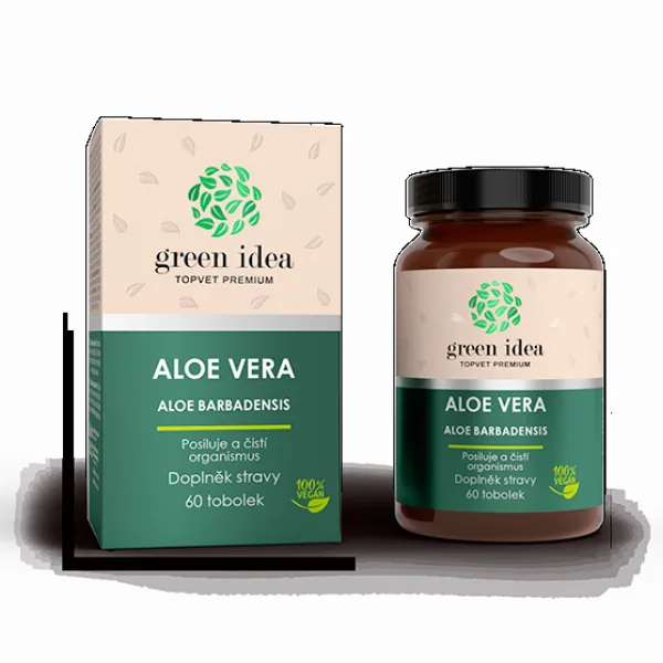 Aloe vera – bylinný extrakt – 60 kapslí – Green idea
