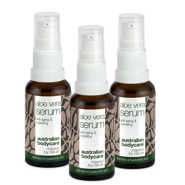 Aloe Vera & Vitamín E Sérum – Redukuje vrásky a hydratuje — Sérum vyhlazuje jemné linky a dodává pleti jas. S kyselinou hyaluronovou, vitamínem E a švestkou Kakadu pro dokonalou péči.