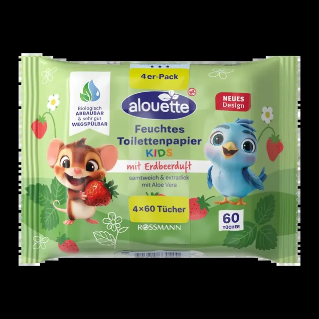 alouette Dětský vlhčený toaletní papír multipack, různé druhy 240 ks