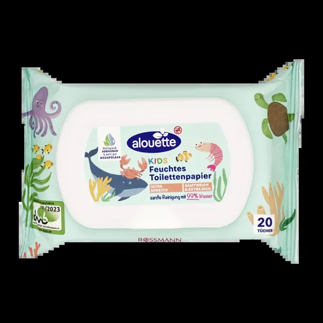 alouette Dětský vlhčený toaletní papír Sensitive 20 ks