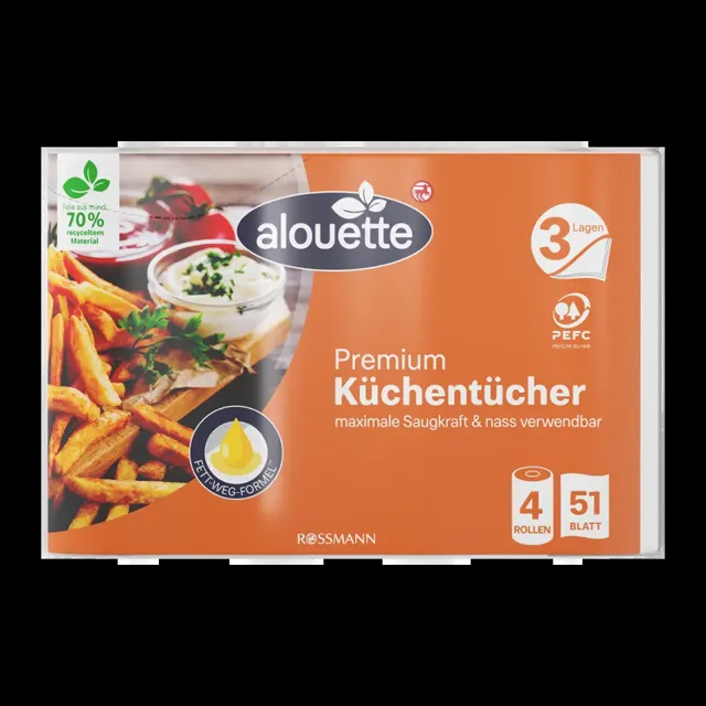 alouette Kuchyňské utěrky 3vrstvé 51 útržků 46,92 m