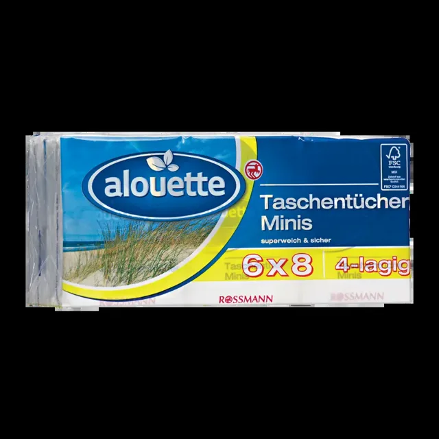 alouette Papírové kapesníky 4vrstvé Mini 6 ks