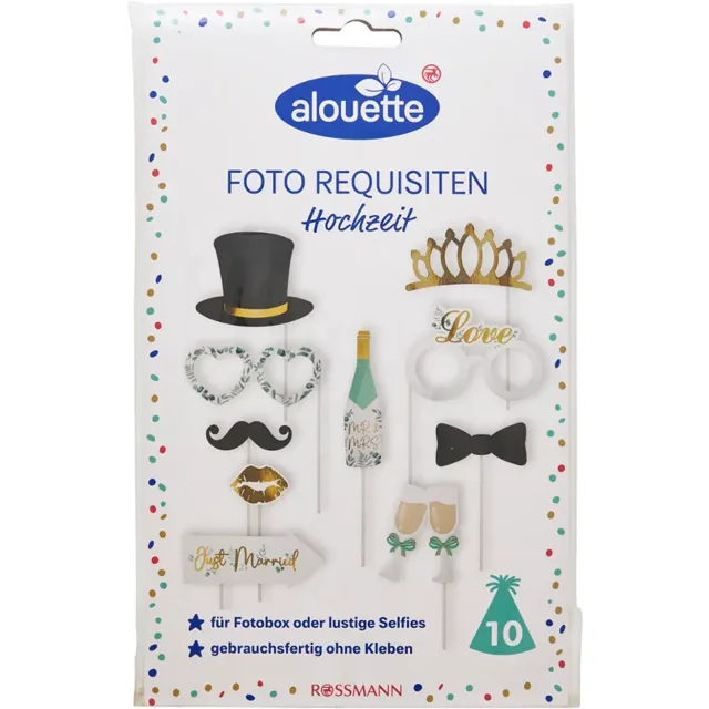 alouette Rekvizity do fotokoutku, různé druhy 10 ks