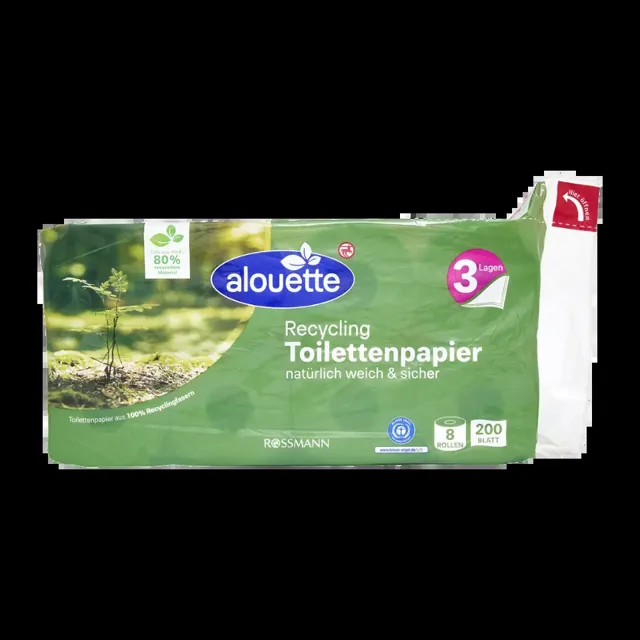 alouette Toaletní papír recyklovaný 3vrstvý 200 m