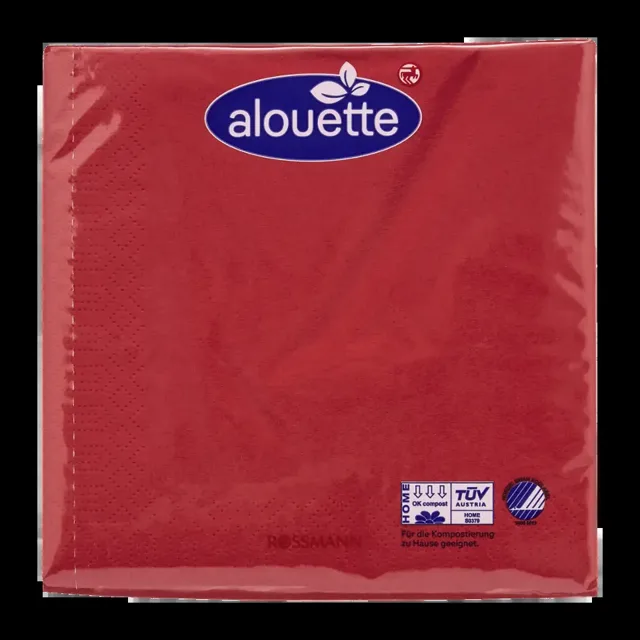 alouette Ubrousky 3vrstvé Červené 30 ks