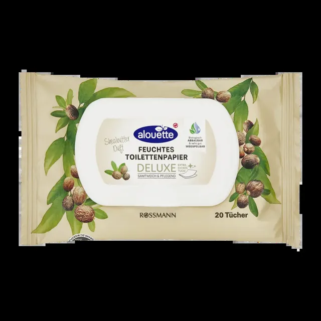 alouette Vlhčený toaletní papír bambucké máslo Deluxe 20 ks