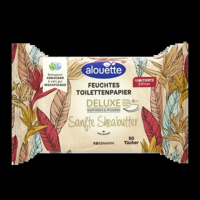 alouette Vlhčený toaletní papír bambucké máslo Deluxe 50 ks