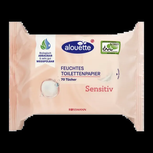 alouette Vlhčený toaletní papír Sensitive Classic 70 ks