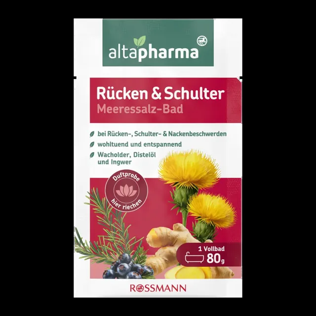 altapharma Mořská sůl do koupele na záda, ramena a šíji 80 g