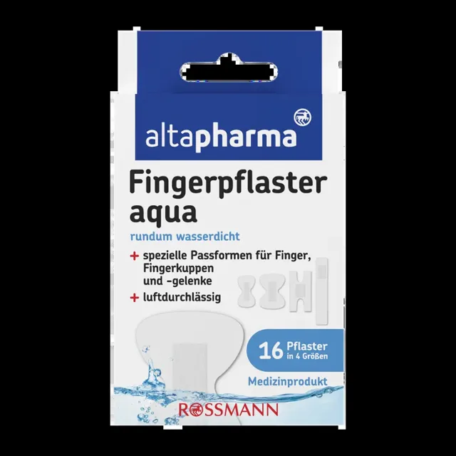 altapharma Náplasti na prsty Aqua 4 velikosti 16 ks