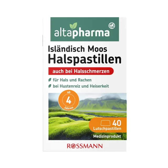 altapharma Pastilky Islandský lišejník, doplněk stravy 40 ks