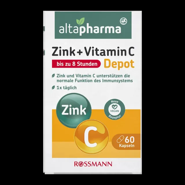altapharma Tablety s vitaminem C a zinkem, doplněk stravy 60 ks