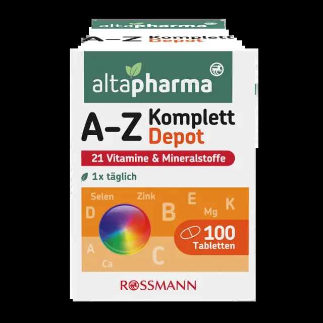 altapharma Tablety s vitamíny a minerálními látkami A-Z Depot, doplněk stravy 100 ks