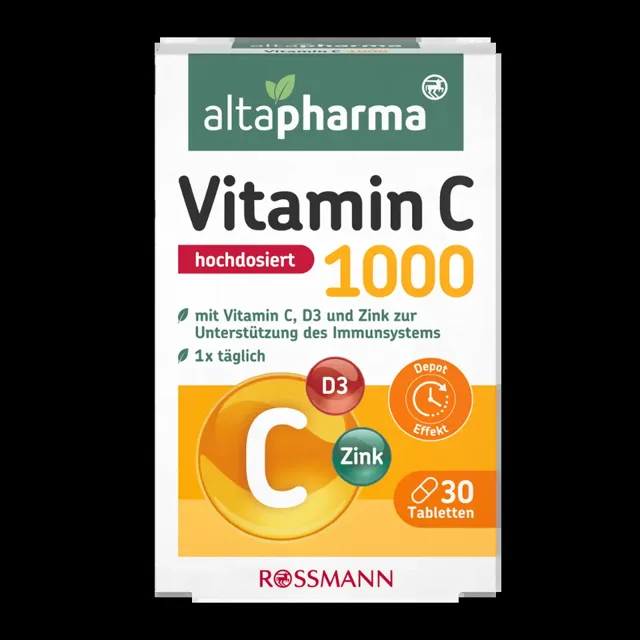 altapharma Vitamin C 1000 + D3 + Zinek, doplněk stravy 30 ks
