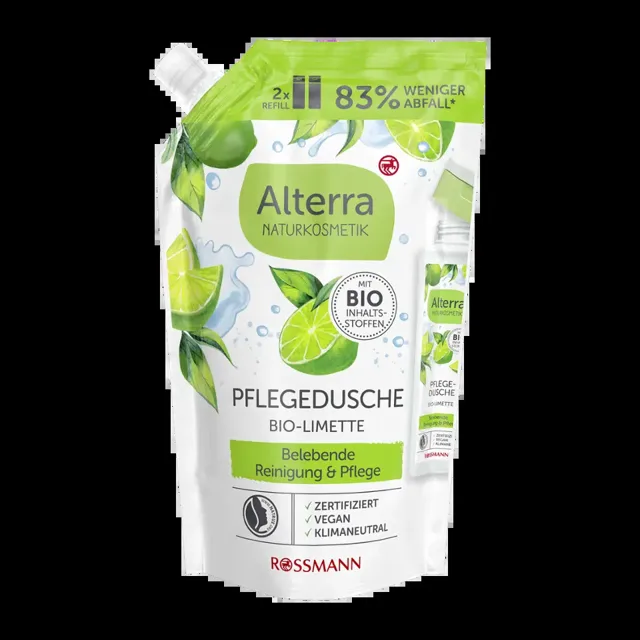 Alterra Naturkosmetik Sprchový gel limeta náhradní náplň 500 ml