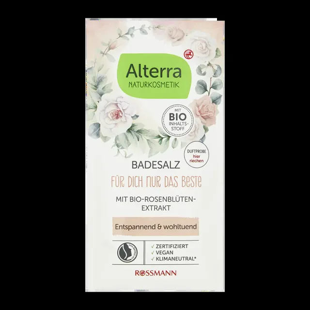 Alterra Naturkosmetik Sůl do koupele růže  60 g