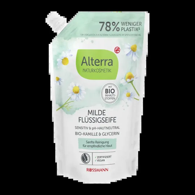 Alterra Naturkosmetik Tekuté mýdlo s BIO heřmánkem náhradní náplň 500 ml