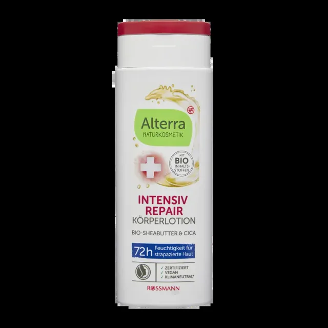 Alterra Naturkosmetik Tělové mléko 72h BIO bambucké máslo a cica 250 ml