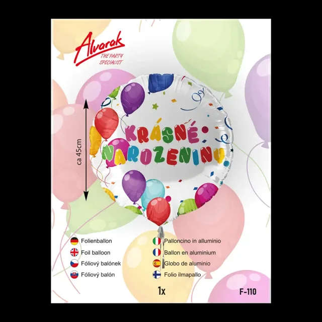 Alvarak Fóliový balónek Krásné narozeniny