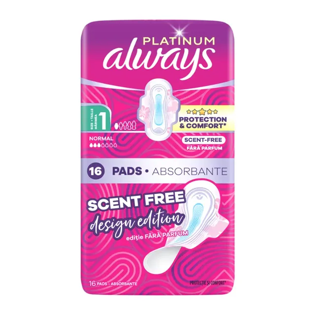 Always Hygienické vložky Platinum Normal s křidélky vel. 1 16 ks 16 ks