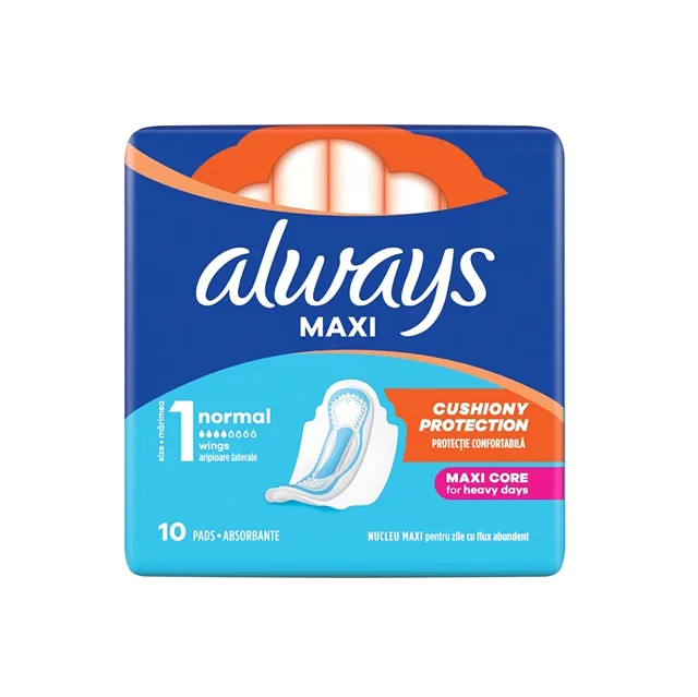 ALWAYS Maxi normal hygienické vložky s křidélky 10 ks