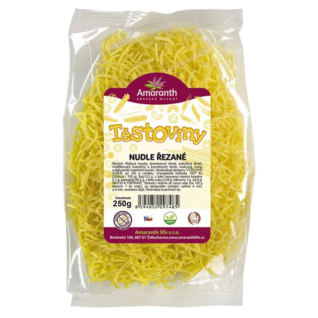 AMARANTH Nudle řezané bezvaječné 250 g