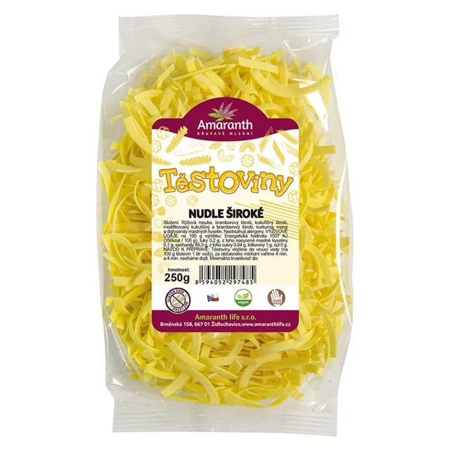 AMARANTH Nudle široké bezvaječné 250 g