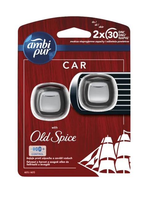 Ambi Pur Car Jaguar Old Spice osvěžovač vzduchu do auta 2x2 ml