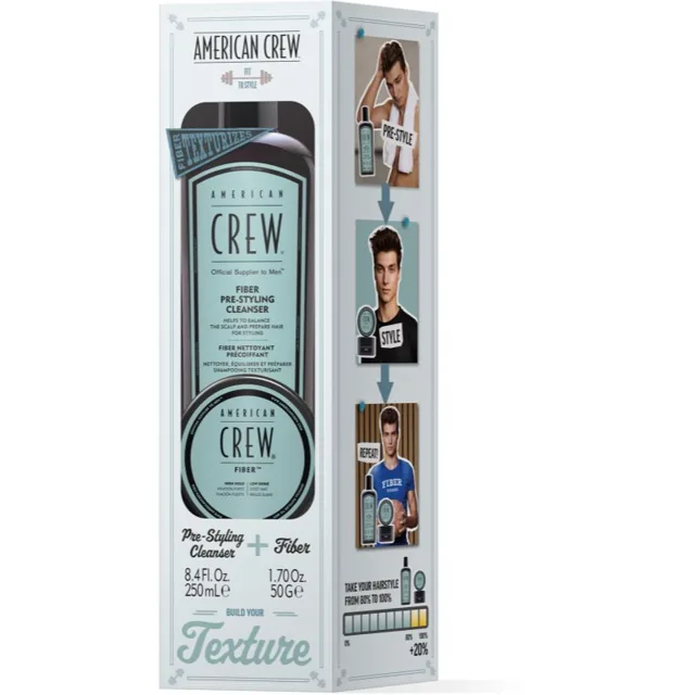 American Crew Fiber Duo - Giftset dárková sada na vlasy pro muže 1 ks