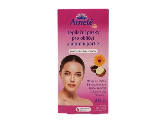 Ameté depilační pásky pro obličej a intimní partie 20 ks