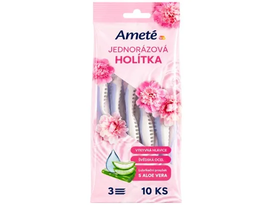 Ameté jednorázová holítka 3 břity 10 ks