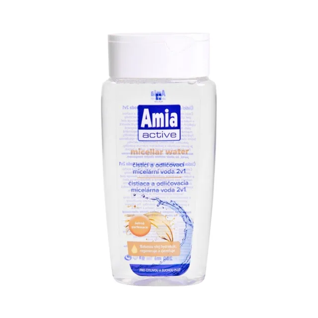AMIA - odličovací a čisticí micelární voda 2v1, 200 ml