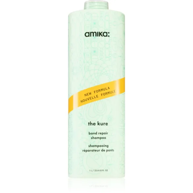 amika The Kure Bond Repair Shampoo hloubkově regenerační šampon pro suché a poškozené vlasy s proteiny 1000 ml