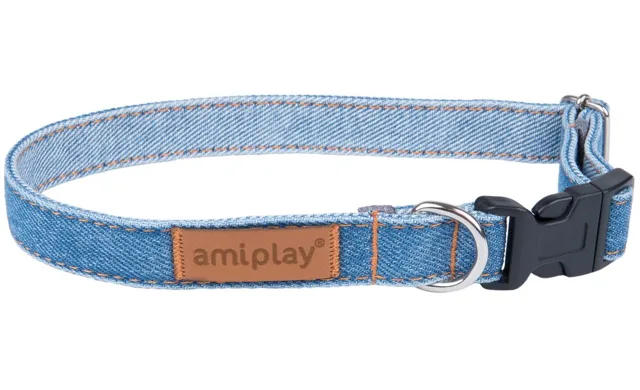 Amiplay Obojek nastavitelný Denim světlý - L | P58760