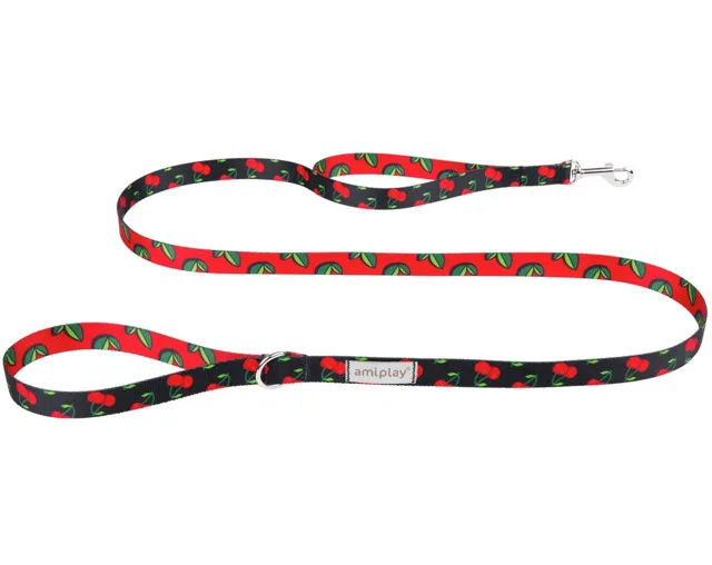 Amiplay Vodítko Be Happy Cherry 150 cm | Vodítka pro psy | P58685