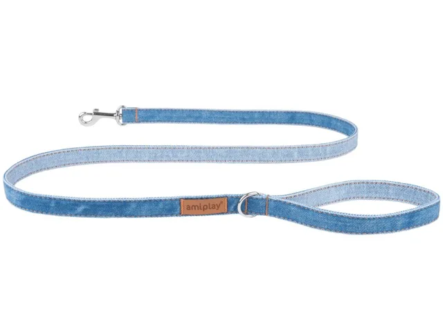 Amiplay Vodítko Denim světlé 140 cm - XL | P58646